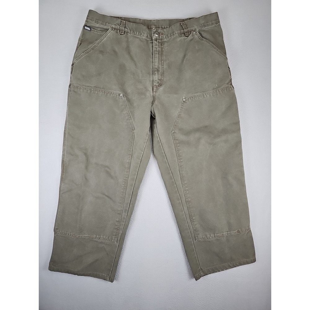 Sorel Duck Canvas Thick‎ Double Knee Work Pants Men's Size 40x27 Olive Green